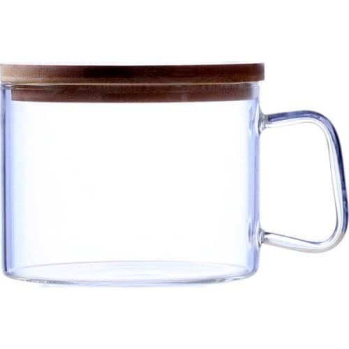 High Quality Thicken Glass Instant Noodles Bowl With Lid Large Capacity Tea Soup Salad Container Home Kitchen Supplies 2020 New