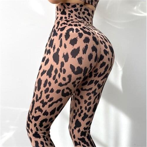 Women Fitness Leggings Yoga Clothing Gym Tights Sportswear High Waist Leopard Sport Leggings Running Pants