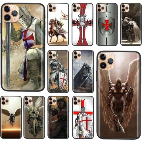 For Xiaomi Mi11 Mi 11 Pro Ultra Lite 10T 10S Mi9 Poco X3 NFC F3 For Women Capa Templar Knight Black Funda Luxury Bumper Fashion