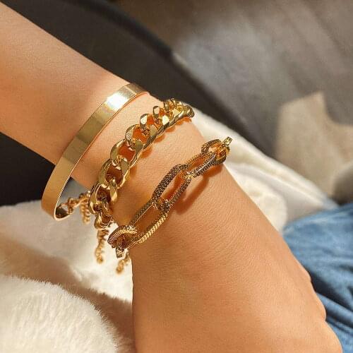 ZWPON Metal Bracelets