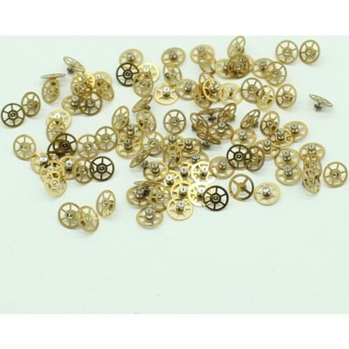 Retro 100pcs/lot Gold 5.5mm Gear Copper Watch Movement Parts diy Jewelry Accessories Vintage Clock Jag Cogs Steam Punk