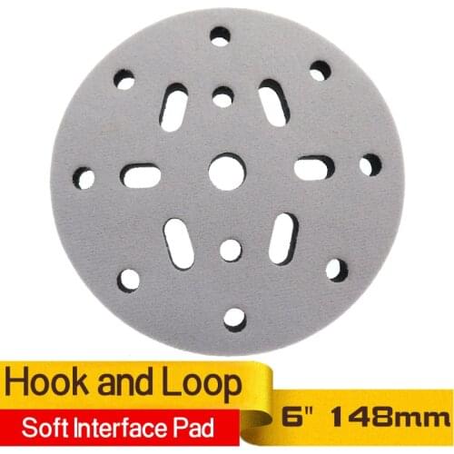 6 Inch 150mm Hook and Loop Soft Interface Pad 8+6/8+1 Holes (Pack of 1)