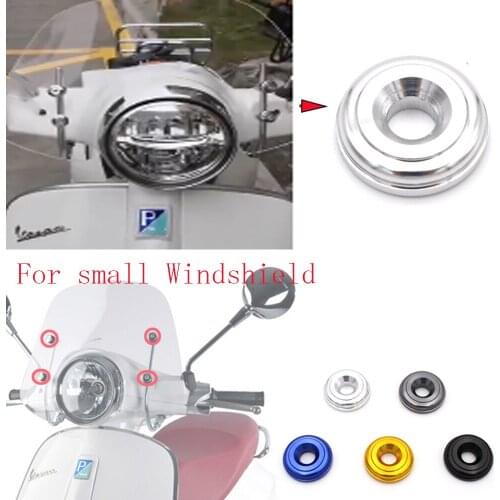 Motorcycle Accessories small Windshield Aluminum alloy decorative cover For Vespa GTS LX LXV Sprint Primavera 150 GTS300 300ie