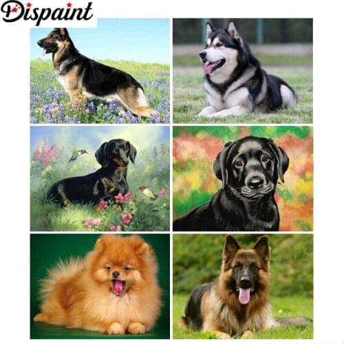 Dispaint Full Square/Round Drill 5D DIY Diamond Painting "Animal dog landscape" 3D Embroidery Cross Stitch 5D Home Decor Gift