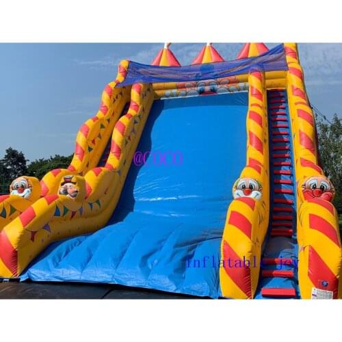 Free ship to port, Commercial big inflatable slide for kids, party rental inflatable bounce slide circus clown slide