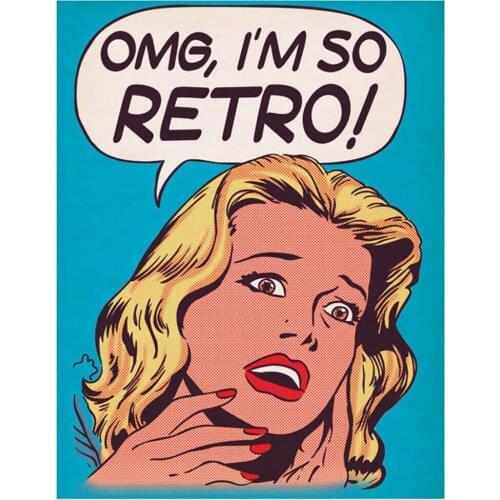 OMG I`M SO RETRO LARGE METAL TIN SIGN POSTER WALL PLAQUE