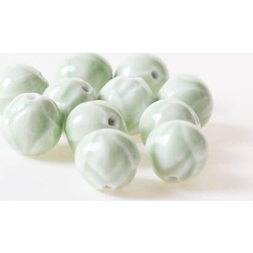 10PCS 18mm Fashion Ceramic Beads DIY Beads Handmade Porcelain Loose Beads For DIY Jewelry Making