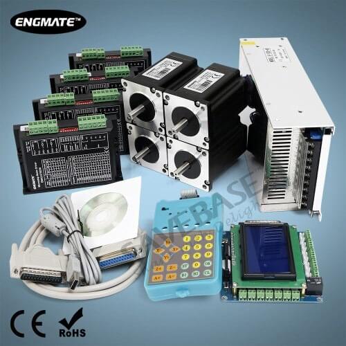 CNC Kit 4 Axis Professional Breakout Board Stepper Drivers Nema24 Stepper Motor