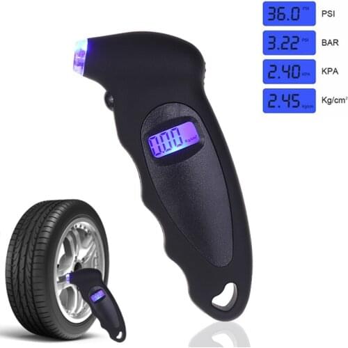 LCD Display Digital Tire Air Pressure Gauge Tester Tool For Auto Motorcycle Car Bike Manometer Barometers Tester