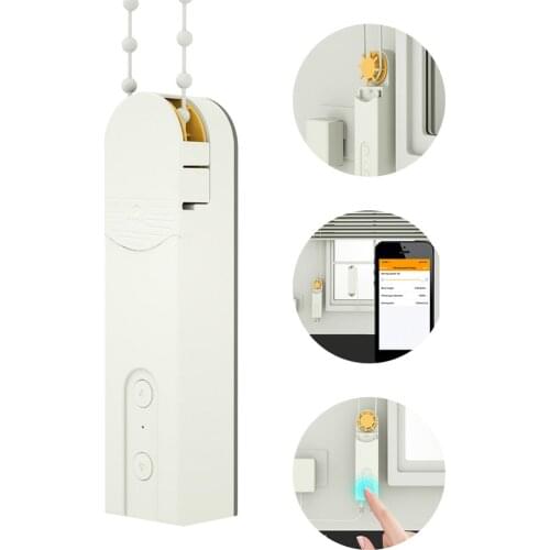 DIY Smart Motorized Chain Roller Blinds Shade Shutter Drive Motor Powered By Solar Panel and Charger Bluetooth APP Control