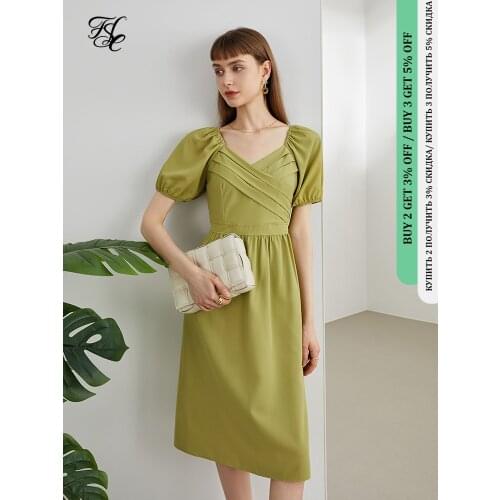 Зеленые летние платья FANSILANEN China At AliExpress