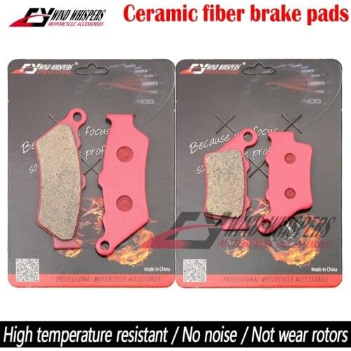 Ceramic Front Rear Brake Pads For HUSQVARNA TR 650 Terra Spoke wheel 2012-2013 For Yamaha XT 660 R XT660R XT660 2004-2015