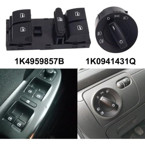 Headlight Window Control Switch Button 1K0941431Q 1K4959857B for Volkswagen Jetta Mk5 Golf 5 6 Tiguan Passat B6 CC Caddy Touran