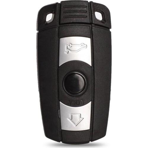 Jingyuqin Remote Car Key Fob Shell For BMW 1 3 5 6 7 Series E90 E60 E91 E92 E Series X6 Replacement with/without Battery Holder
