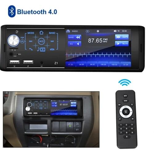 LEEPEE 1Din 4.1 Inch Touch Screen Rearview Camera Auto FM Stereo Audio Radio Car MP5 Player Bluetooth Steering Wheel Control