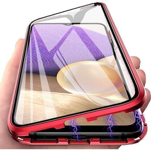 Magnetic Case for Vivo X30 X50 X60 X23 X27 Pro Cover Metal Bumper with Double Sided Tempered Glass 360° Protective Funda Coque