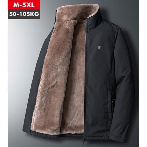 Fleece Jacket Men 's Warm Thick Windbreaker High Quality Fur Collar Coat Plus Size M-5XL Brand Fashion Winter Fleece Parkas