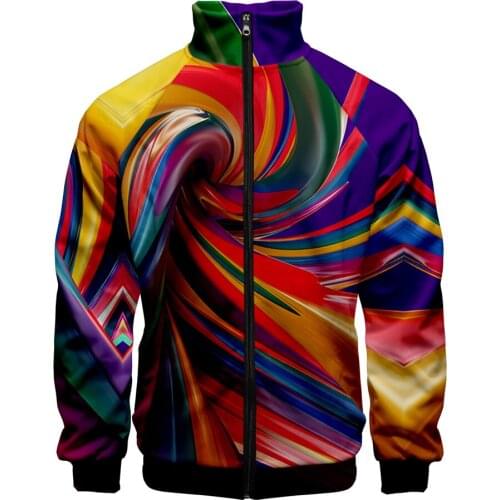 Textures 3D Zipper jacket men/women New Sale Fashion print Classic jacket Textures 3D Stand Collar zipper jacket casual tops