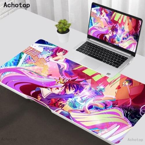 No Game No Life Computer Accessories Extra Large Gaming MousePad Keyboard Carpet Mouse Mat Rubber Table Rug 900X400 XXL Desk Mat