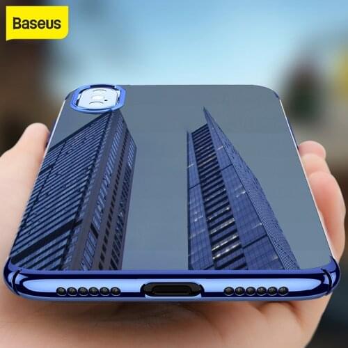 Baseus Luxury phone Case For iPhone X Capinhas Ultra Thin Hard PC Back Cover color Case For iPhone X for iPhone 11 Pro Max Case