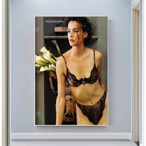 Silk Cloth Wall Poster Famke Janssen Art Home Decoration Gift