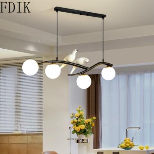 Nordic Accesories Lighting Modern Bird Branch Chandelier Home Decor Light Dining Bar Table Lamp Restaurant Suspension Luminaire