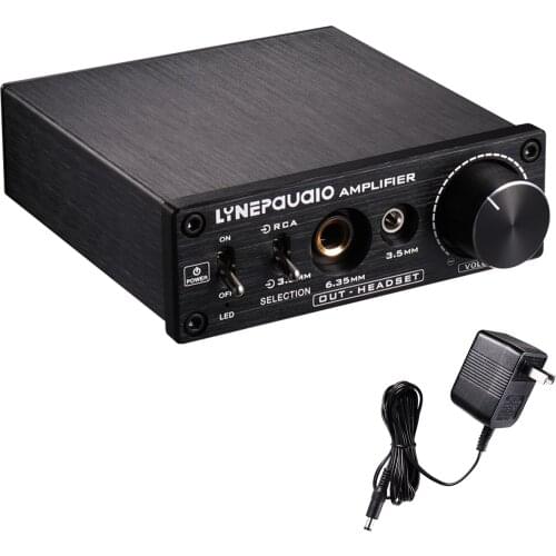 Stereo Audio Amplifier Compact Portable Audio Signal Amp with Volume Control RCA 3.5mm Input RCA Output for Speaker Headphone