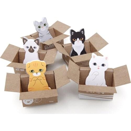 Lovely cat Memo Pads memo stickers Sticky notes writing paper Notepad Kawaii stationery Office papeleria Supplies Notas