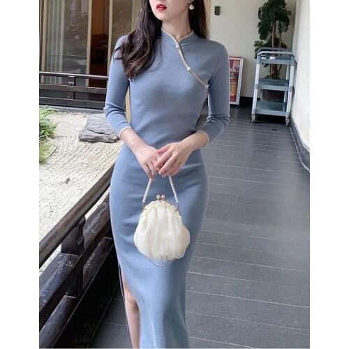 Fashionable Knitted Dresses TUNJUEFS China