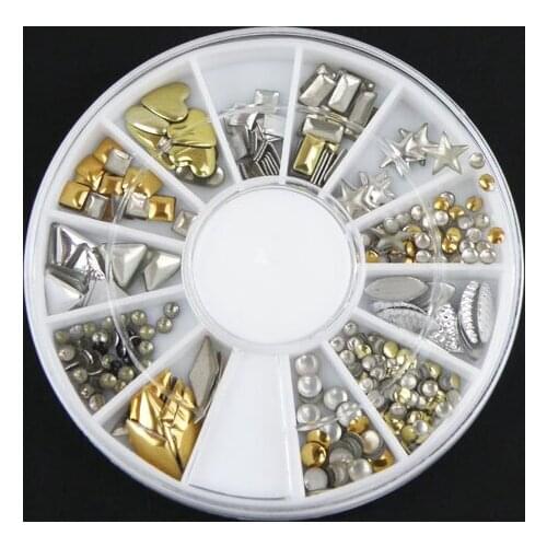 1Box Mixed Acrylic Beads For Needlework FlatBack Cabochon Scrapbook Decoration Craft DIY Embellishments Accessories