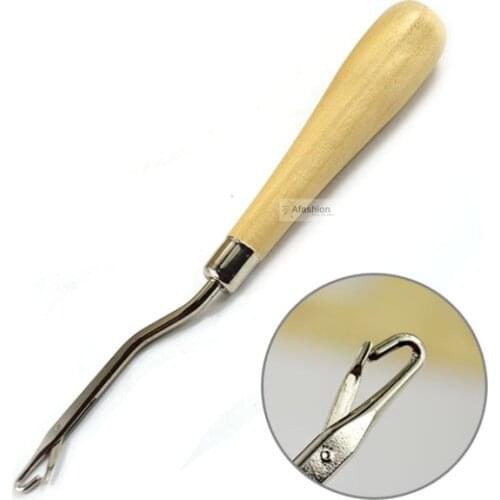 1pc Wood Handle Latch Crochet Hook Hair Weave Needle wigs Knitting Extensions styling tools Carpets Making Repair Craft Tools
