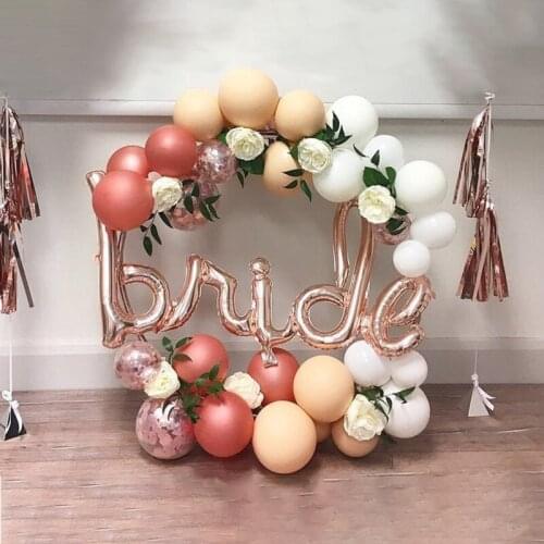 12 Inch 100Pcs Wedding latex balloon garland kit color pink double layer wedding birthday party balloon decoration set