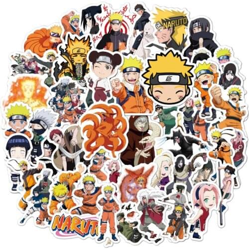 200Pcs Naruto Sticker Uchiha Sasuke My Hero Academia Demon Slayer Attack On Titan Anime Stickers Laptop Bike Luggage Kids Toys