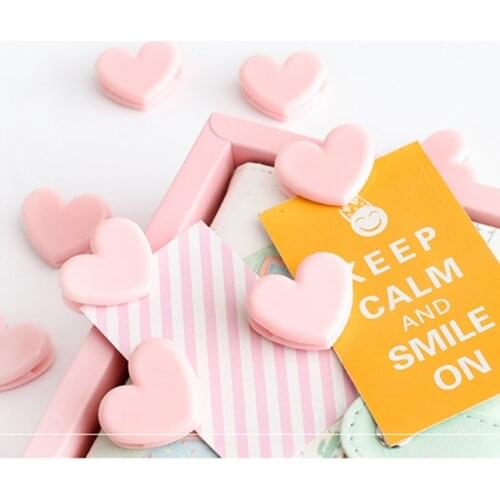 24pcs/lot) Novelty Heart gift clip/ cute photo clip for wedding/party decoration/ mini plastic paper clip kids gift