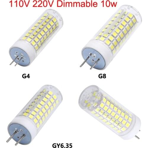 5PCS 110v 220v Dimmable G9 E11 E12 E14 E17 BA15D G4 GY6.35 G8 LED Bulb LED Mini Corn Bulb Crystal Chandelier Lights 10W 102 leds