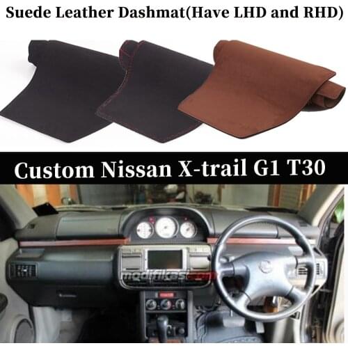 Accessories Car-styling Suede Leather Dashmat Dashboard Cover Dash Mat Carpet Custom For Nissan X-trail G1 T30 2000 2001 2006