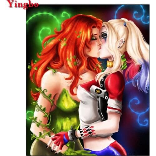 Full square round drill 5D DIY diamond painting Cartoon girl gay embroidery beaded cross stitch rhinestones decoration home