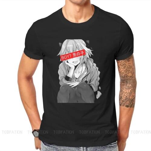 Astolfo Trap Fate Grand Order Tactical RPG Game Tshirt Top Cotton Big Size Ofertas Mens Tops Graphic Men T shirt