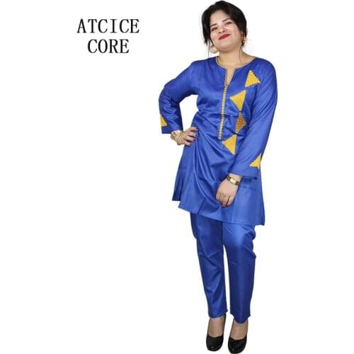 Free shipping african clothing for women 2018 fashion design shirt with pants LA083