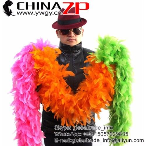 CHINAZP Factory Supplies 150G/piece New Arrival 2017 Fluffy Chandelle Boas Sectional Color Rainbow Mix Carnival Samba Costume