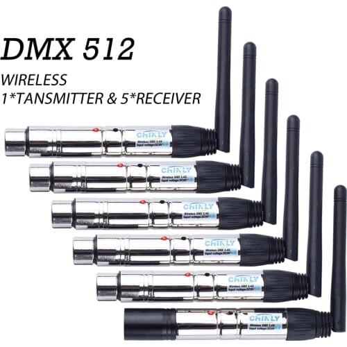 DMX512 Wireless Transmitter Receiver DMX Lights Controller 2.4G Communication Distance 400M Party Stage Lighting Effect US Spot