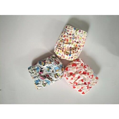 Breathable Fabric Elastic Waist Infant Cloth Diaper Reusuable Nappy Babies nappies With Double Gussets 40 Pcs with Inserts