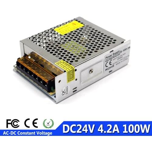 Single Output Switching Power Supply 24V 4.2A 100W AC100-240V to DC24V Led Driver Adapter For Led Strip Modules Light CNC CCTV