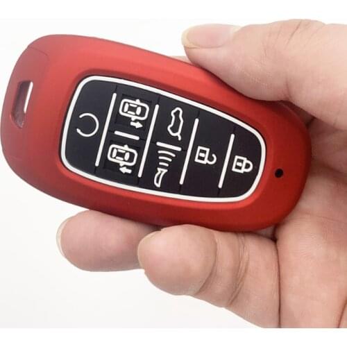 Carbon ABS Car Key Case Cover for Hyundai Solaris Sonata Hybrid NEXO NX4 New Grand Santa Fe Tucson 2020 2021