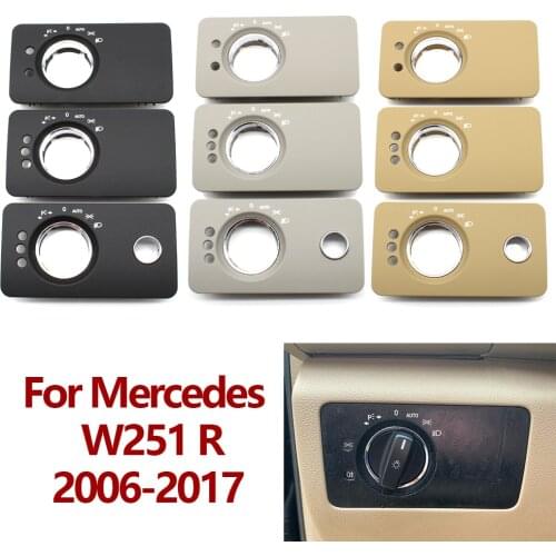 Car Headlight Switch Button Headlamp Cover Trim For Mercedes Benz W251R Class R300 R350 R400 R500 2005-2017
