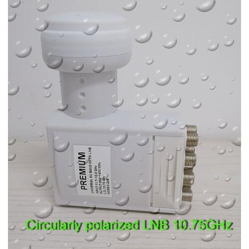 Circularly polarized Octo 8 output LNB 10.75ghz Digital HD Ku band waterproof high gain low noise orbit satellite