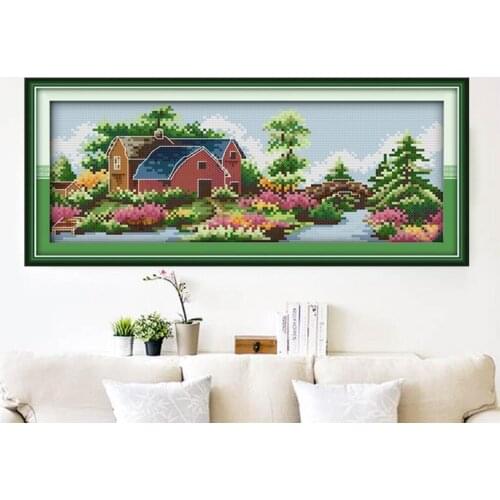 Forest Castle(series) Printed Canvas DMC Counted Chinese Cross Stitch Kits printed Cross-stitch set Embroidery Needlework