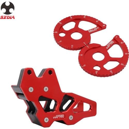 Motorcycle CNC Chain Guard Guide Protection Aluminum Sprocket Guide Chain Adjuster For CRF150F CRF230F 2003-2009 2012-2017