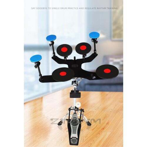 Dumb Drum Pad Set Exercise Platform Drum Set Beginners Getting Started Percussion Board With Kick Drum Trainer 5 Drums 3 Cymbals
