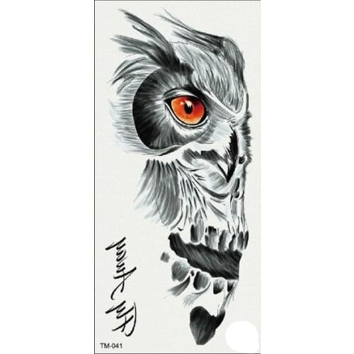 New Removable Waterproof Temporary Tattoo Arm Body onetime Tatuajes 90X190MM Mermaid Color Sketch Fox Tattoo Sticker 500pcs TL